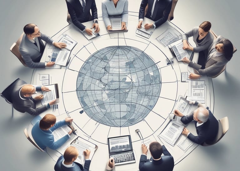 Hands joined together in a circle symbolizing unity and collaboration.