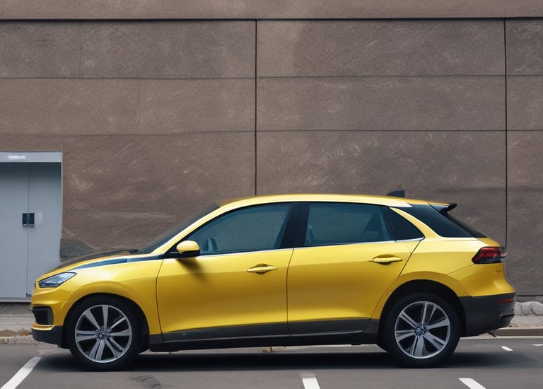 a man riding a skateboard down a street next to tall buildings