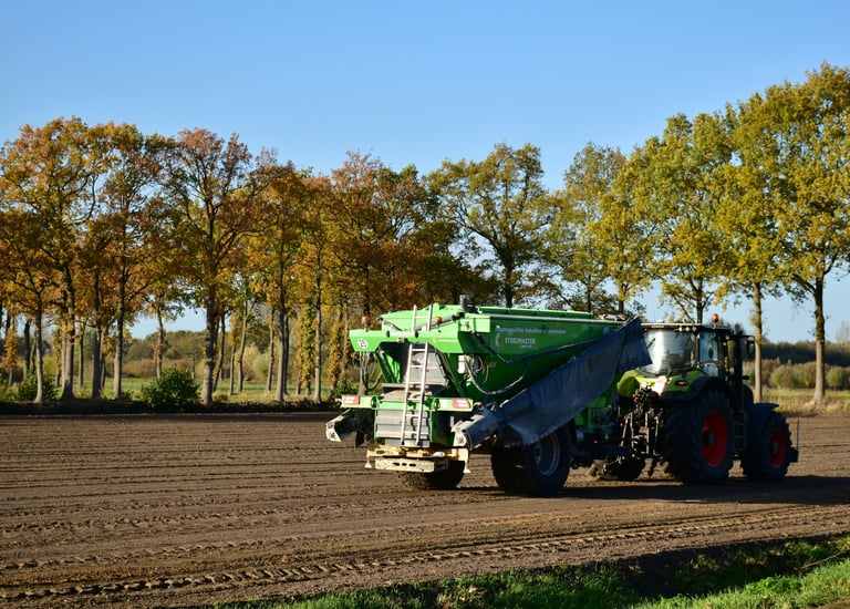 Truck with fertilizer