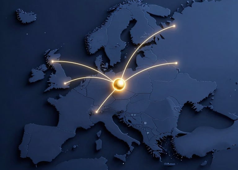 A market stall displays various packaged goods, including jars and bags filled with different products. Two women interact at the stall, with one appearing to make a purchase. Behind the stall, there is a variety of produce and people wearing casual clothing. The setting is outdoors with trees and plants in the background, providing a lush, green environment.