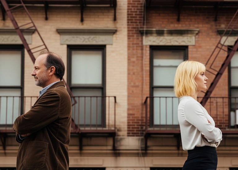 Two apartment tenants whose differences are pushed aside when faced with an unimagined adversity.