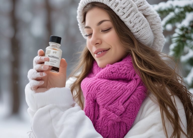 A calming environment with candles and essential oils.