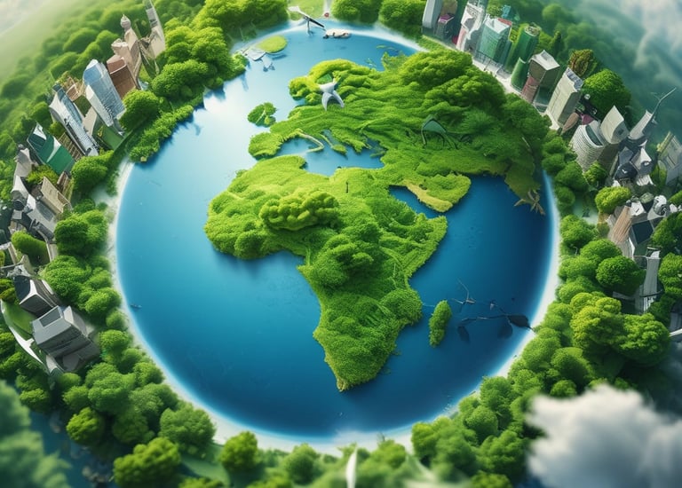 A wicker basket filled with fresh tomatoes and packaged vegetables is placed on a table. Another basket contains leafy greens, possibly kale and green peppers. The setting appears to be outdoors, and a person wearing a striped shirt is partially visible behind the produce.
