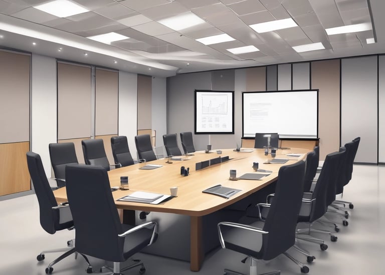 A professional consultation setting with a medical professional sitting at a desk facing a client. The room has a modern aesthetic with white walls decorated with framed certificates. The desk is organized with office supplies, a laptop, and a fruit bowl in the center.