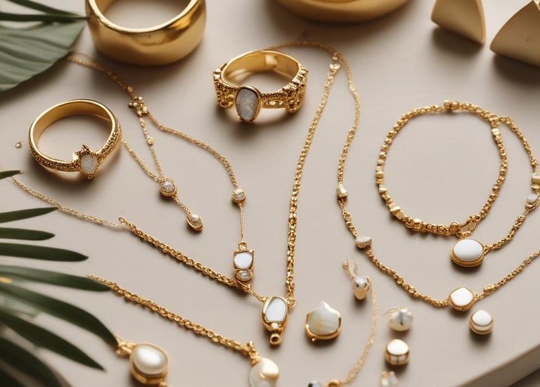 A display featuring a set of luxurious jewelry composed of a tiara, necklace, and earrings. Each piece is adorned with large, deep blue gemstones surrounded by intricate diamond settings, reflecting under the display lights.