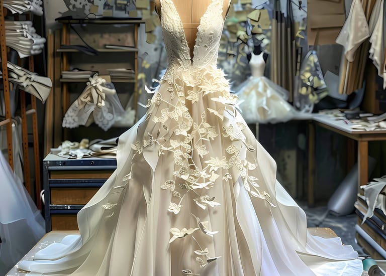 a mannequine of a wedding dress