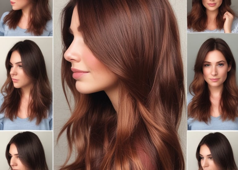 A person with brown, curly hair is seated in a chair, facing away. Another person, wearing a black bracelet, is holding scissors and preparing to cut the hair. Hairdressing tools are visible nearby, including a hair dryer attached to the wall. The environment suggests a salon setting with muted lighting and light-colored walls.