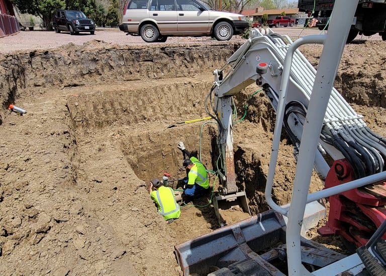Installing a sewer line for a manufactured home in northern colorado