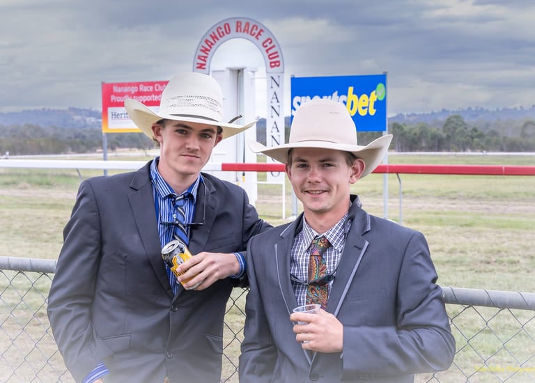 Gentlemen enjoying the races