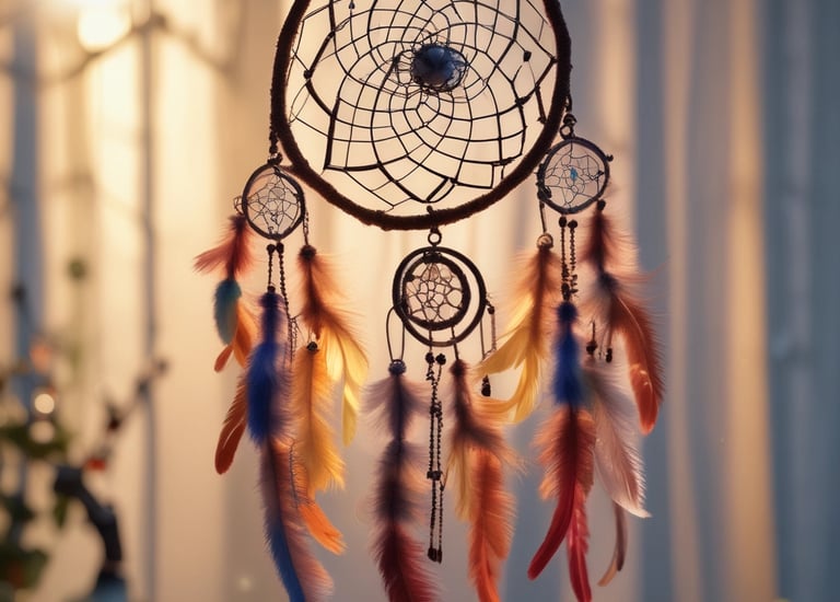 A display of elegant, intricately designed gowns on mannequins, featuring a central dress with a voluminous skirt. The scene includes fashion sketches, fabric swatches, and thread spools, all set against a dark backdrop that highlights the shimmering details of the dresses.