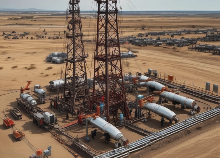A modern gas station with a prominently displayed red sign reading 'CNG'. The structure features a clean, angular design with bright red and orange tones. The sky is clear with a gradient from light blue to pale orange near the horizon.