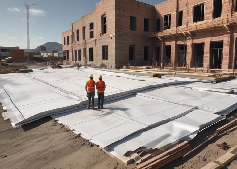 An architect working on a draft with a pencil and ruler