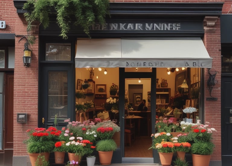 a restaurant on the corner of a street