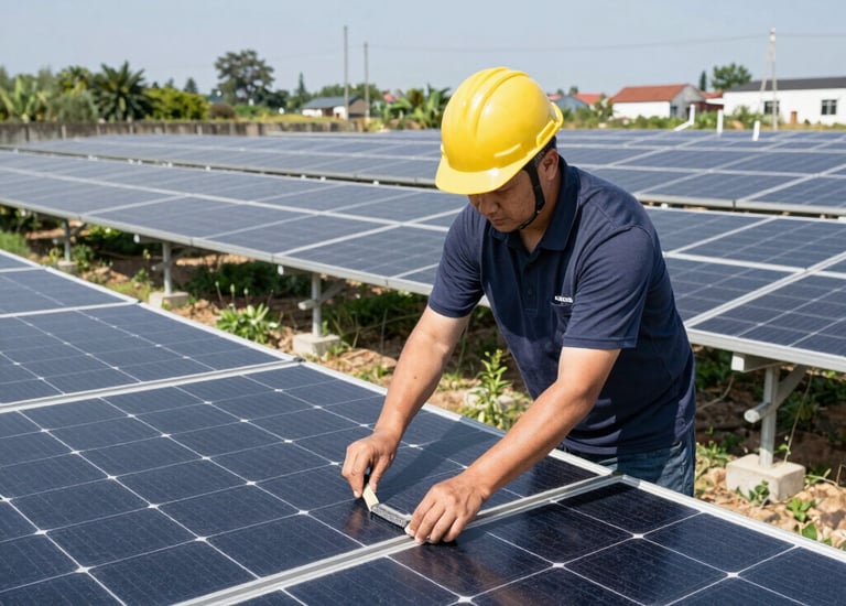 Engineer providing technical assistance on electrical installation site.
