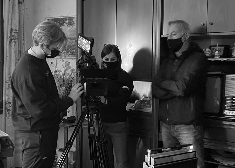 Martha H Calderon_sul set di 800 giorni con Dennis Dellai