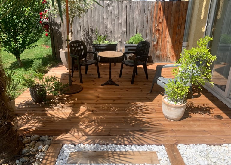 restauration d'une terrasse bois à Annecy