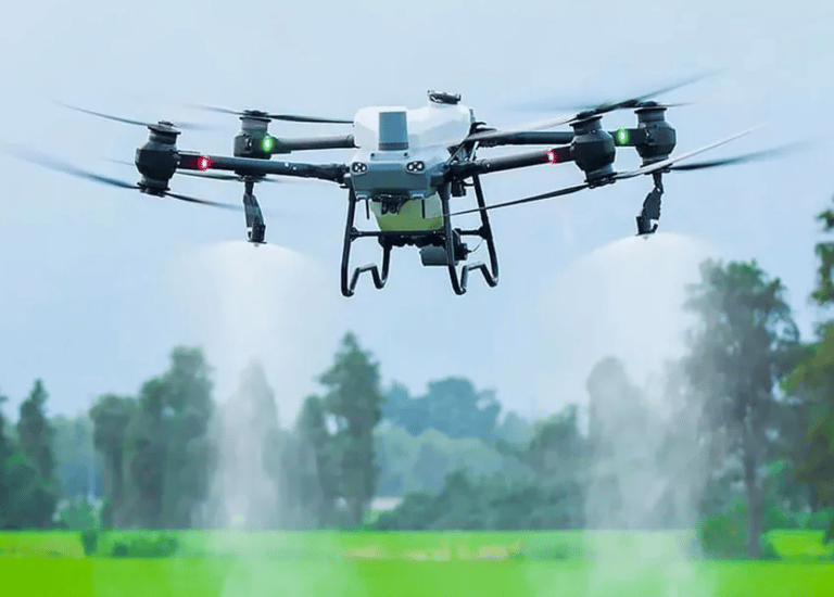 drone spraying crops