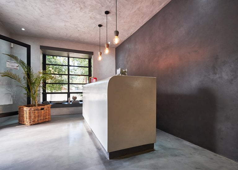 Wall, floor and ceiling finishes professionally installed by Tswanacrete.