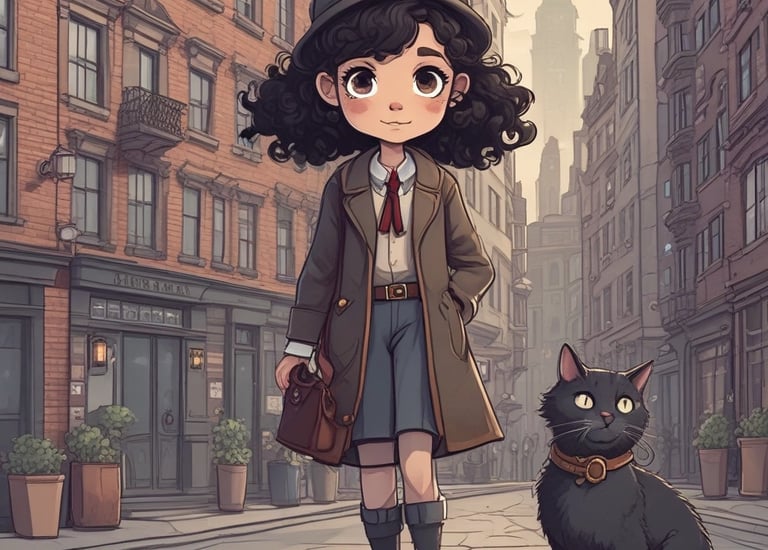 a man riding a skateboard down a street next to tall buildings