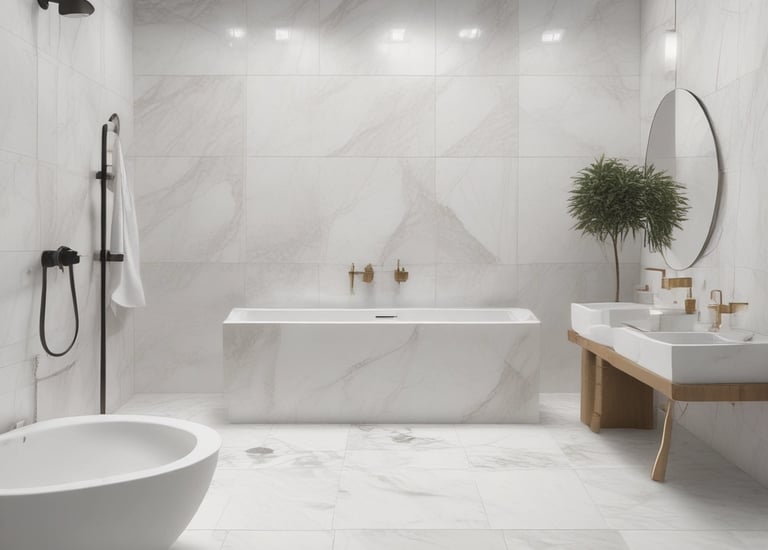 A richly decorated interior featuring intricate architectural details and ornate patterns on the walls and ceiling. The space is lined with glass partitions, allowing natural light to filter through large arched windows at the far end. The design features geometric and floral motifs with a warm, earthy color palette.