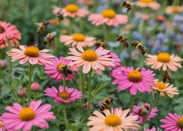 a man riding a skateboard down a street next to tall buildings
