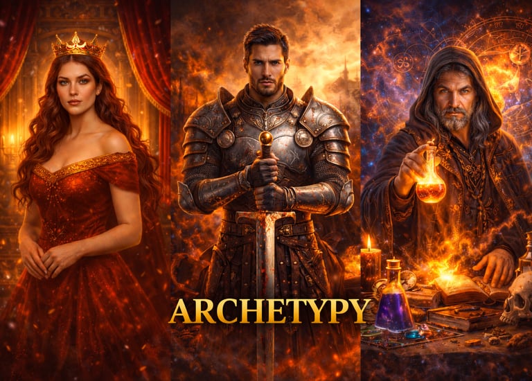 archetyp krolowa rycerz alchemik 
