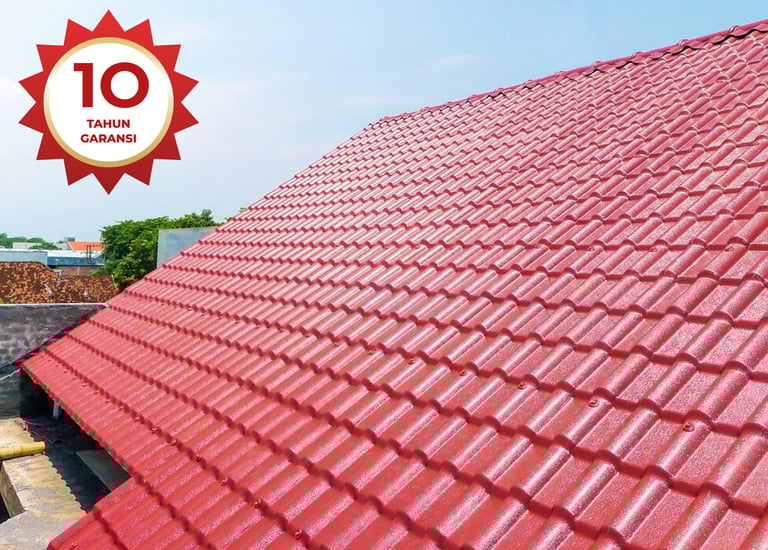 Genteng uPVC Royalroof adalah Genteng bergaransi 10 tahun