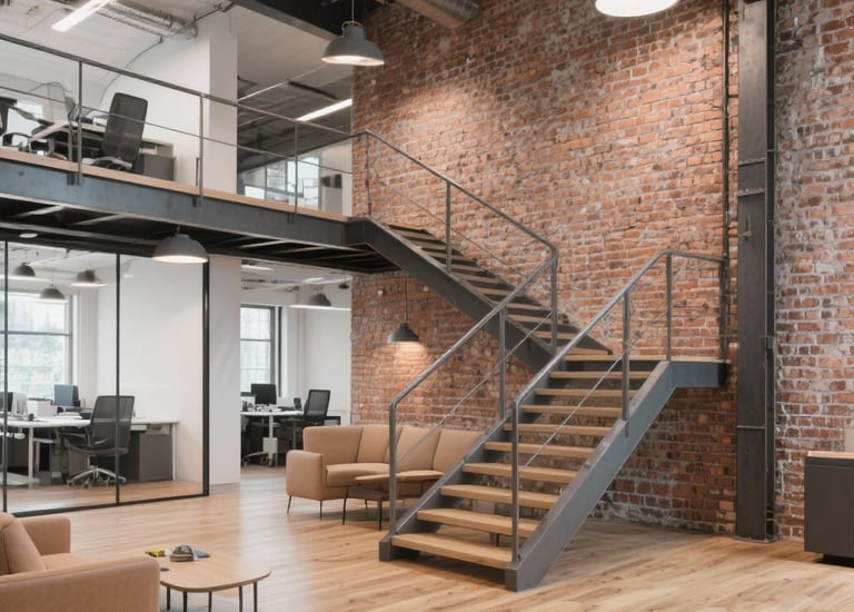 a modern warehouse style office building