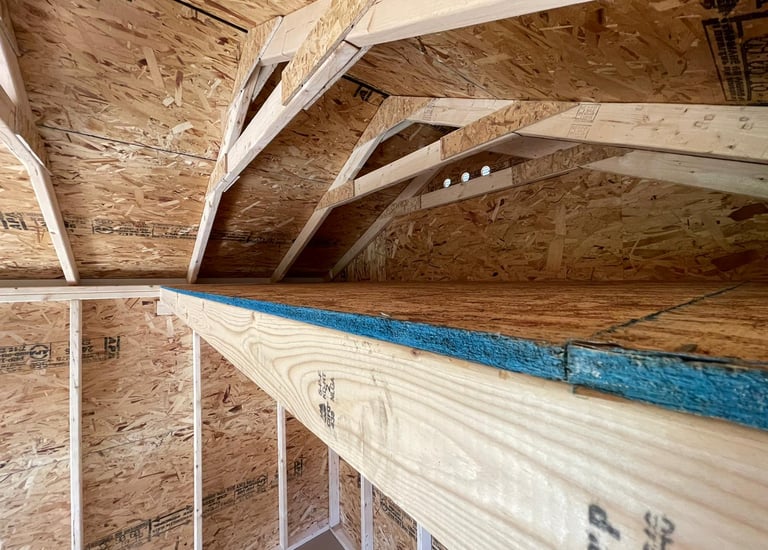 Custom shed accessory installed – LOFT by Imperial Custom Sheds