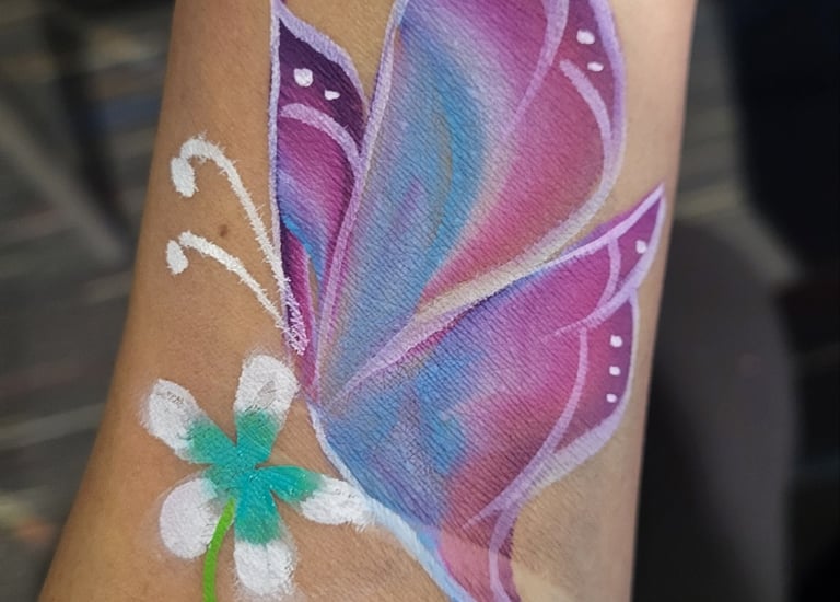 Butterfly face painting