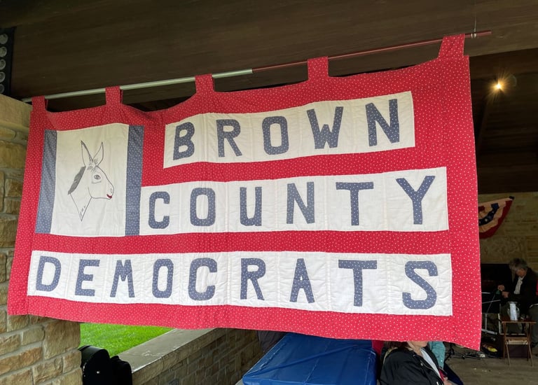 Handmade Brown County Democrats quilt
