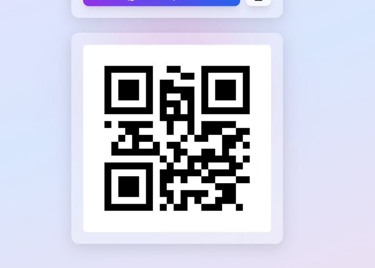a qr code coder on a phone