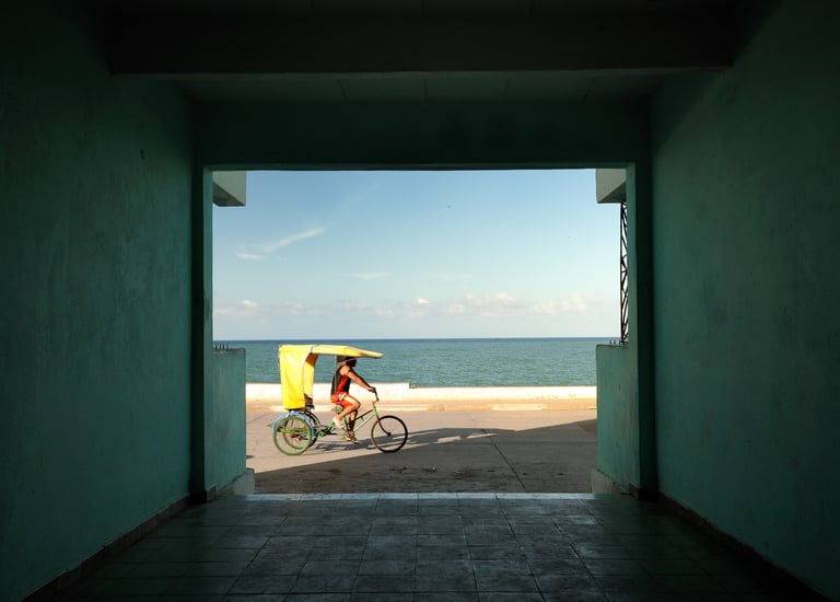 Un vélo Taxi à Cuba