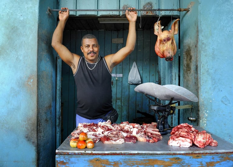 Portrait d'un boucher à Baracoa - Cuba