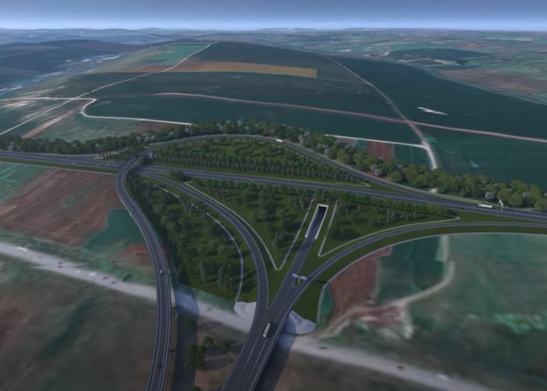 Schiță autostrada Tg.Neamț-Iași-Ungheni
