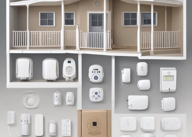 An image of an alarm system installation.