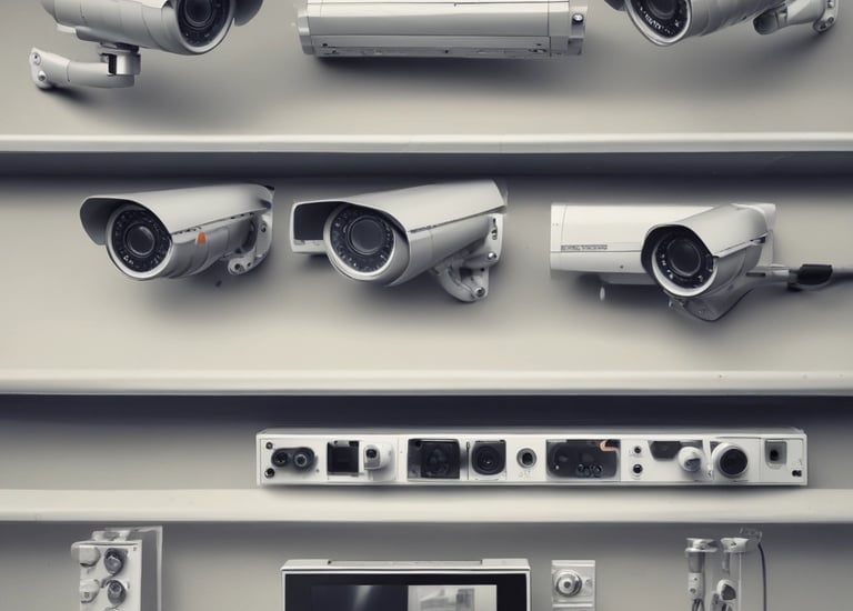 A photo showcasing a CCTV installation.