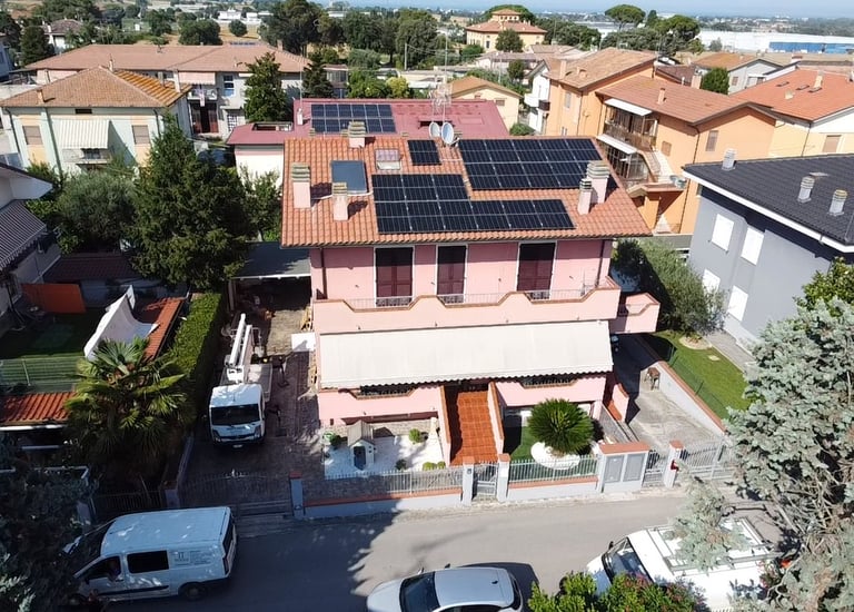 a house with solar panels installed on the roof