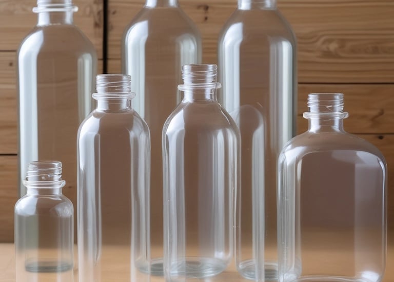 Plastic bottles ,different sizes