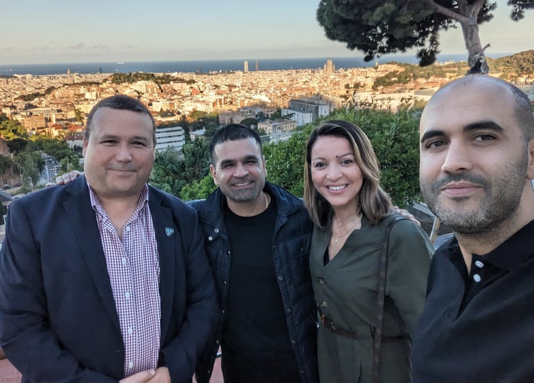 Some of the HTC Western EU team after our partner day in Barcelona