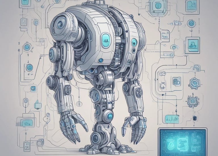 A large stage setup with an illuminated sign reading 'Web Summit' against a backdrop of stacked cube-like structures with purple and blue lighting. Several spotlights shine from above, and there is a seating arrangement that includes chairs and a table.