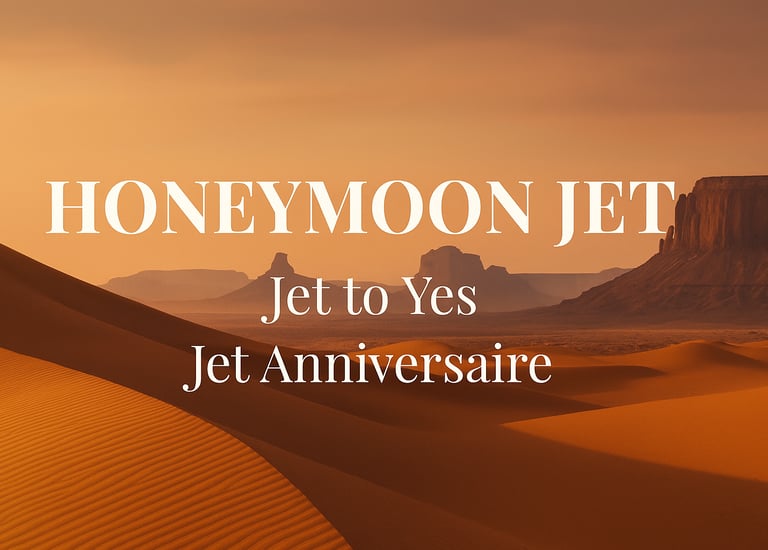 Honeymoon Jet, viaggio di nozze in jet tra canyon e deserti per amori fuori dal comune