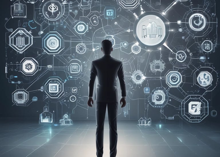 The image features the facade of a modern office building with a clean, geometric design. It is constructed with a combination of red brick and large glass panels, and there is a prominently displayed sign for Tata Consultancy Services in blue. Trees partially frame the view, and a lamppost is visible at the foreground.