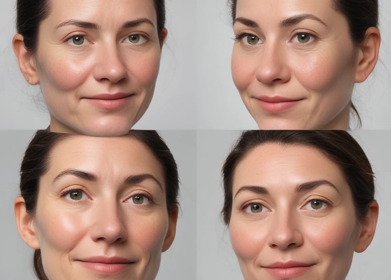 A serene treatment room with soft lighting and elegant decor.