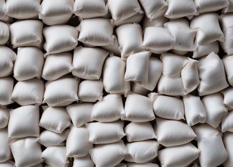 A modern warehouse showcasing imported raw materials.
