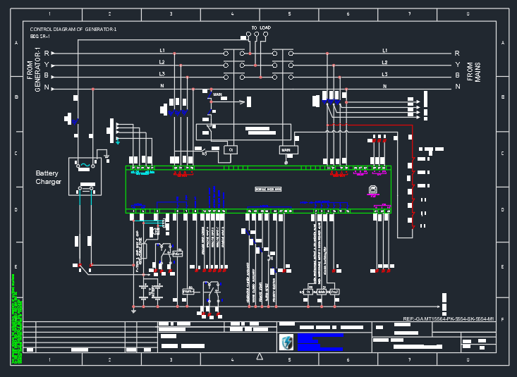 ATS Panel wiring Diagram with module,