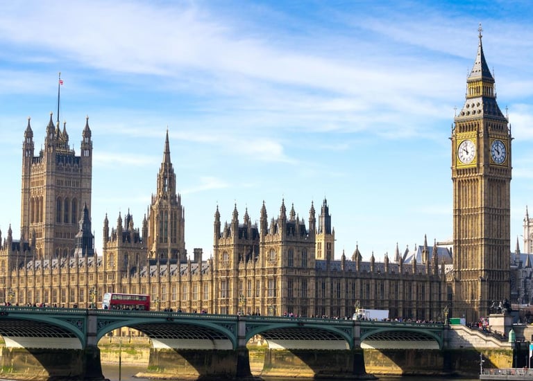 Keindahan Big Ben di tengah kota Inggris 