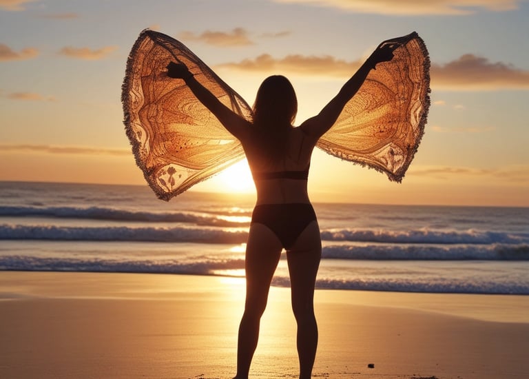 A variety of tarot and oracle cards are laid out on a brown fur rug, accompanied by a set of runes and coins. There's also a pendulum placed nearby. The items suggest a focus on mysticism and divination.