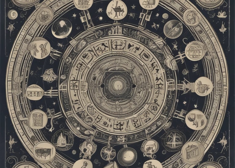 A set of tarot cards is laid out on a light surface. The cards feature illustrated designs with rich colors and intricate details. They depict various figures and symbols, including a person steering a ship, an angelic figure with wings, and a figure holding a disc, suggesting roles or personalities.