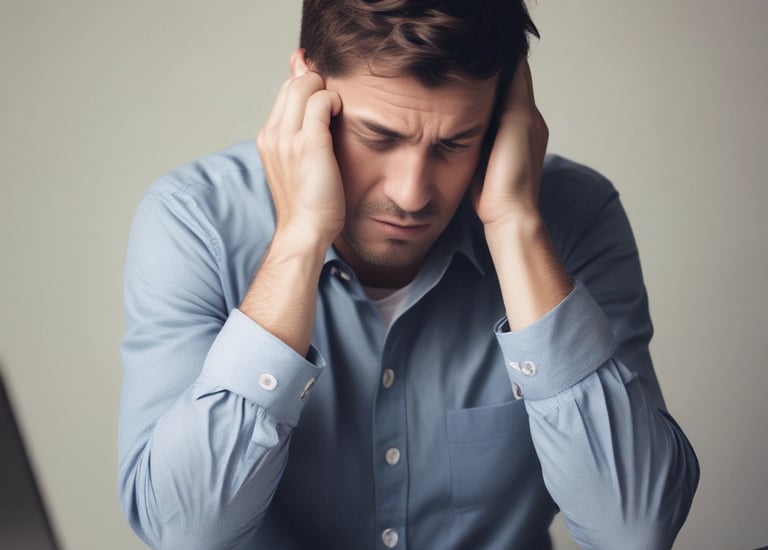 A laptop with a financial website open is centered on a white table. The screen displays a mint green background with text related to commission-free stock trading, accompanied by a gold object resembling a bridge. To the left, a smartphone displays a financial app with a graph and monetary figure. A cup of coffee sits on the right side, adding a casual work environment atmosphere.